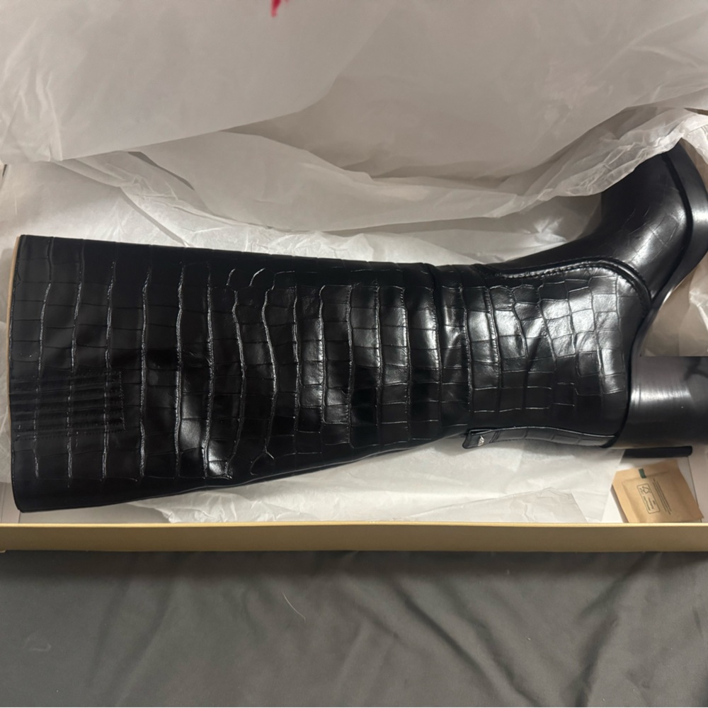 Michael Kors Hayden Croc Tall Boots | $325 Retail | Never Worn | Orig Box